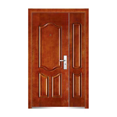 China China Factory Large Good Price Front Entrance Armored Solid Wood Apartment Door Double Door Anti-theft Design for sale