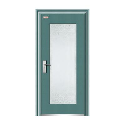 China Fire Protection Fire Door Exterior Safe Steel Doors Glass Design 90 Minutes Fire Rated Door for sale