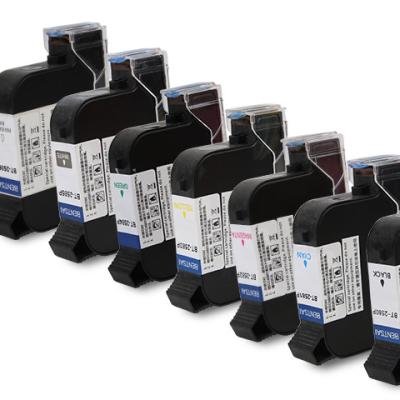 China Original Bentsai Solvent Ink Cartridge Fast Dry Cyan Use For Handheld Inkjet Printer BT-HH6015B2 Coding On Glass Bottle Plastic Wood for sale