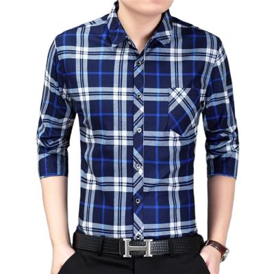 China 2021 autumn breathable casual shirts for men sleeve long business dress shirts men check shirts for men for sale