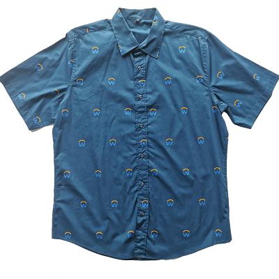 China Custom Wholesale Breathable Oversized Short Sleeve Button Up Cotton Digital Print Mens Hawaiian Shirts for sale