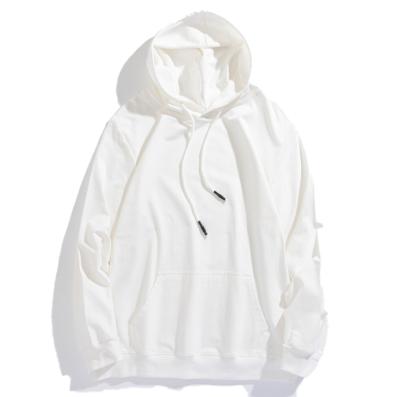 China Mens Breathable White Cotton Heavy Custom Printed Oversized Hoodie Drawstrings for sale