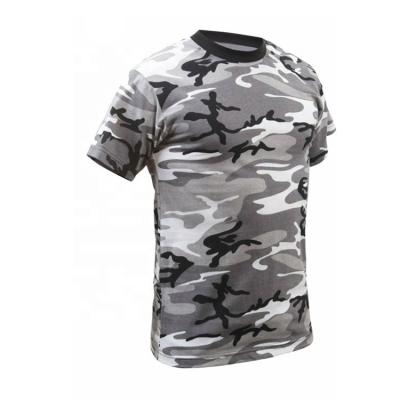 China High Quality Custom Made Quick Dry Tops Yoga Sportswear Comfortable O-Neck Running Camouflage Print Blue And White T-shirt for sale