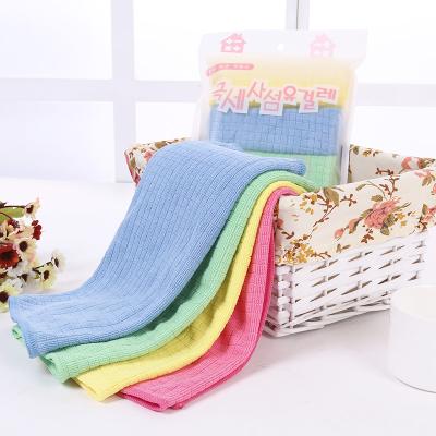 China Kitchen High quality home kitchen glass cleaning cloth fast drying microfiber small checkered dishcloth for sale