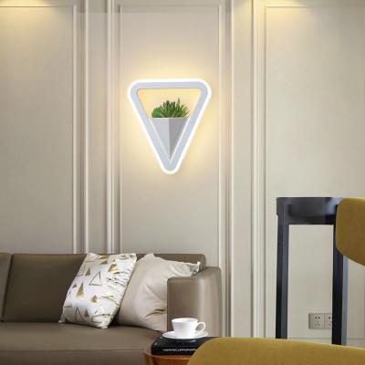 China Modern Decorate Modern Living Room Dining Room Bedroom Plant LED Square Wall Lamp for sale