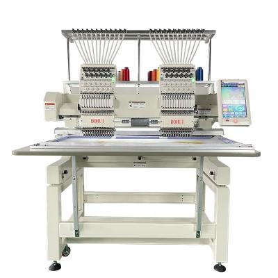 China Advertising company DG BOHUI 2 head embroidery machine for sale, automatic detection 2 color change cutting 4 6 head embroidery machines for sale