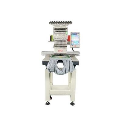 China Garment shops embroidery machine single head computerized 12 niddels /15 niddels automatic embroidery machine personal computer embroidery machine for sale