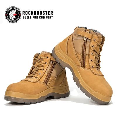 China RockRooster Anti Static Men Work Safety Boots With Steel Toe Nubuck Leather Shoes AK050 for sale