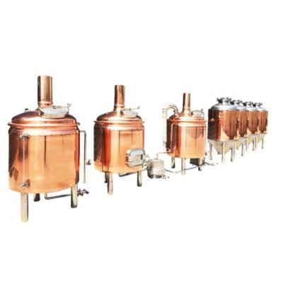 China Hotels Commercial Red Copper Beer Brewing Equipment for sale