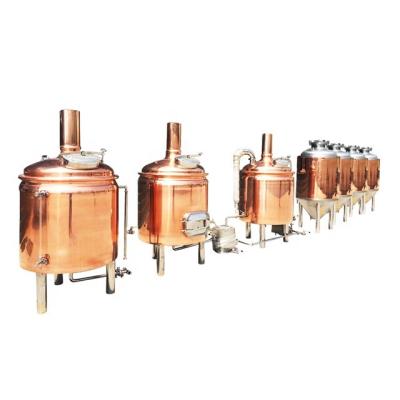 China Hotels 300L Small Business Mini Copper Beer Brewing / Brewery Equipment for sale