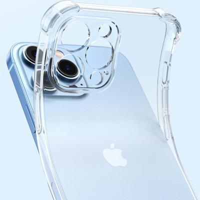 China Clear Clear Covers 4 Transparent Covers Shockproof Soft Sides Shockproof Factory TPU Protective Clear Cell Phone Case For iPhone 13 14 for sale