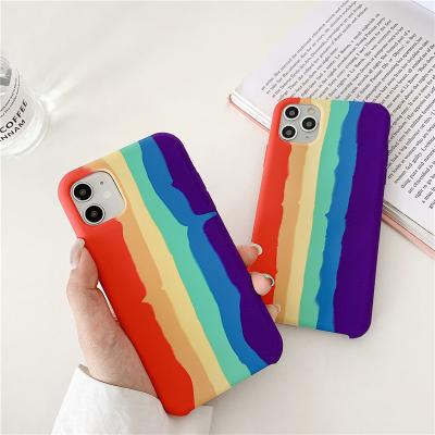 China Liquid Silicone Rainbow Silicone Phone Case Wholesale Shockproof Luxury Cover Phone Case For iphone 13 for sale