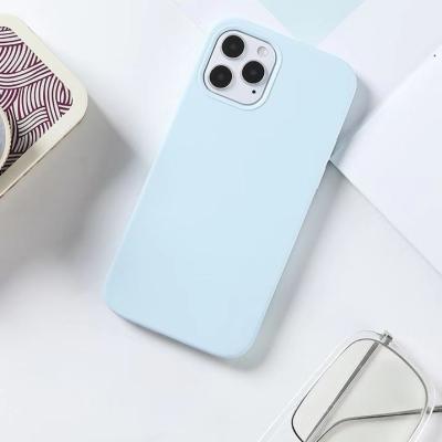 China Pure Shockproof Liquid Silicone Color Mobile Phone Fall Prevention Phone Covers Case High Quality For Iphone 13 13Pro ProMax for sale