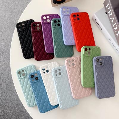 China Fashionable Plaid Top Cheap Shockproof Mobile Cell Phone Cover Phone Case For iPhone 11 12 13 pro for sale