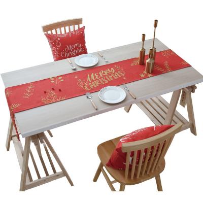 China Waterproof Decorative Elastic One Piece Chair Cover Table Cloth Absorbent Christmas Table Flag for sale