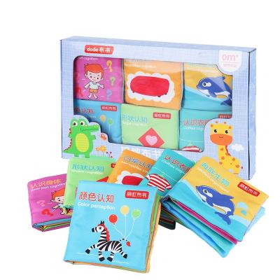 China Educational Fabric Enlightenment Infant Knowledge Cartoon Colorful Cloth Book For Baby for sale