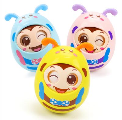 China ABS Cute Doll Bell Glow Eyes Tumbler Education Fun Baby Chubby Toys for sale