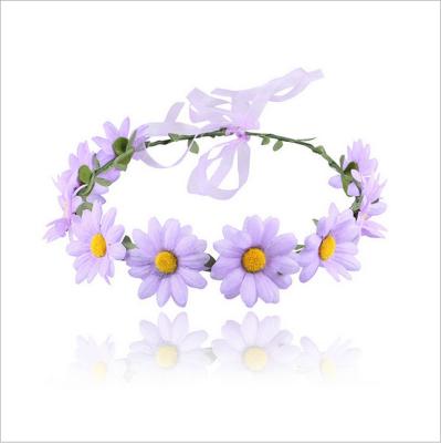 China Hot Sale Fashional Women Seaside Sunflower Headdress Babies Hair Band and Bridesmaid Bridal Hair Ornament for sale