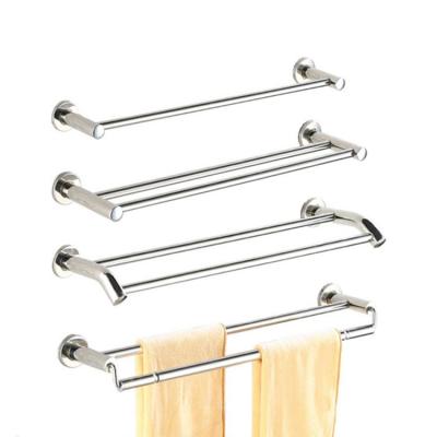 China Fashion Double Stainless Steel Rod Household Bar Bathroom Rail Single Bar Bath Shelf Shelves Rack Bath Hanger Towel Rack for sale