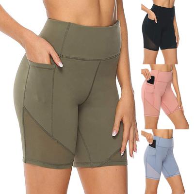 China Yoga Antibacterial Antibacterial High Waist Plain Seamless Knitting Fitness Stretch Shorts Cuffs For Ladies Corset Yoga Pants Sports Tight Pants for sale