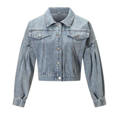 China XJYD Breathable Breathable Hot Selling Ladies Cropped Denim Jackets Women Wholesale Short Jean Jackets for sale