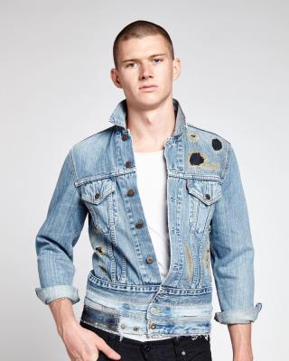 China From XJYD High quality logo men's denim jacket breathable custom made high street jeans bomber jacket for sale