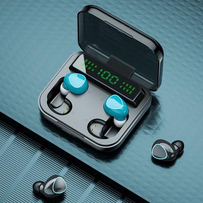 China Real Waterproof IPX7 Earbuds M22 In-Ear Headphones Dual Tws BT 5.1 Touch Led Display Waterproof Bass Wireless Earbuds For Deep Lovers for sale