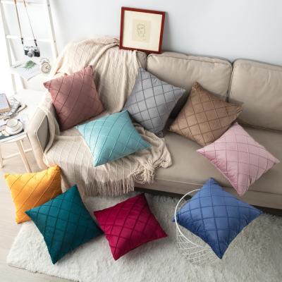 China Wholesale Anti-static Luxury Car Decorative Cushion Pillows Velvet Pillow Case Cover Soft Cotton Pillow Insert for sale