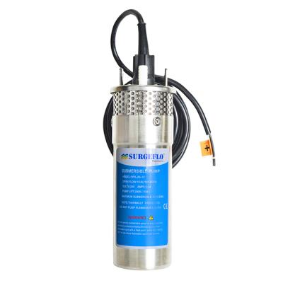 China Backwash SURGEFLO SPX-24-12 12LPM 24 Volt 4 Inch Deep Well DC Small Diameter Submersible Water Pump for sale