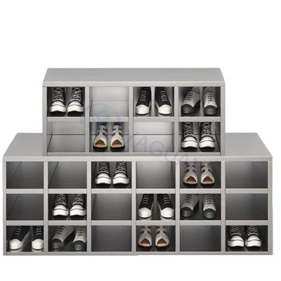 China With Clean Room Stainless Steel Shoe Cabinet Convertible / Without Door for sale