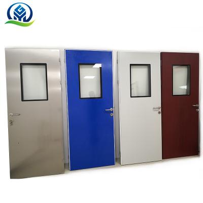 China Sound Insulation Door China Supplier Manual Open Door Powder Coated Steel Door For Hospital Clinic Clean Room for sale