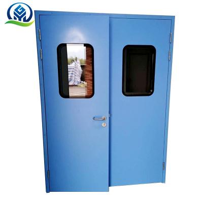 China Sound Insulation Customized Clean Room Double Manual Swing Door For Clean Room Hospital Project for sale