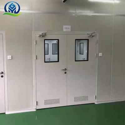 China Sound Insulation CE ISO Approval Manual Open Double Swing Double Door Wholesale Clean Room Door for sale