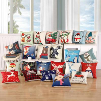 China Cheap Christmas Decoration Polyester Jacquard Throw Pillow Cushion Linen Decorative Pillow Shape for sale