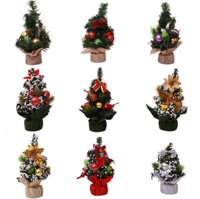 China Wholesale Aritificial Mini Christmas Tree Desktop Decoration Tabletop Christmas Tree Set Kid Indoor Gift for sale