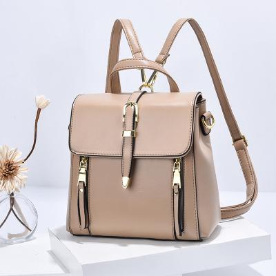 China Fashion ladies backpack 2022 new fashion student travel bag Korean version of the simple atmospheric satchel leather bag for sale