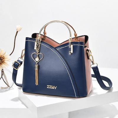 China New Handbags 2022 Women's Fashion Bags Contrast Color Fashionable Korean Version Single-Shoulder Messenger Bag Large-capacity Bag for sale