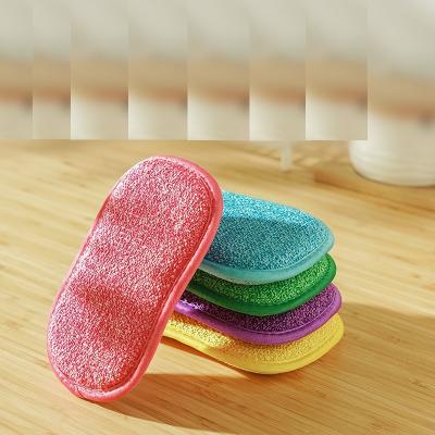 China Viable Daily Necessities Double Sided Absorbent Kitchen Cloths Wash Dishes And Pots Artifact Sponge Scrub Dish Washing Sponge for sale