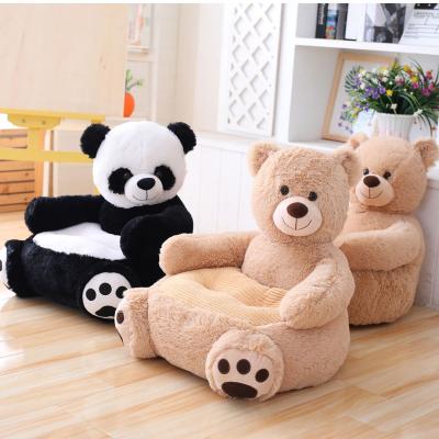 China 50cm x 50cm x 45cm Ted Bear Panda Children's Sofa Cartoon Toys Cute Baby Foldable Sofa Seat for sale