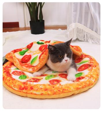 China Mechanical Wash Pizza Rabbit Meat Fruit Shape Dog Blanket Pet Beds for sale