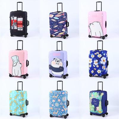 China Customized Digital Printing Soft Washable Elastic Travel Luggage Protector Baggage Suitcase Cover 3D for sale