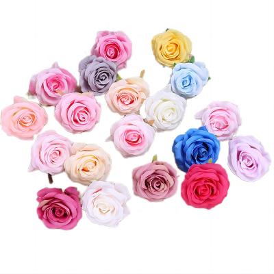 China Decorative Wedding Home Flowers ODM petal de rose Wedding corsage wrist DIY flowers Wall decoration Artificial rose flower head for sale