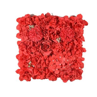 China Beautiful Colorful Artificial Flower ODM 3d flower wall panel Wedding Party Home decorative Background Silk flower Wall for sale