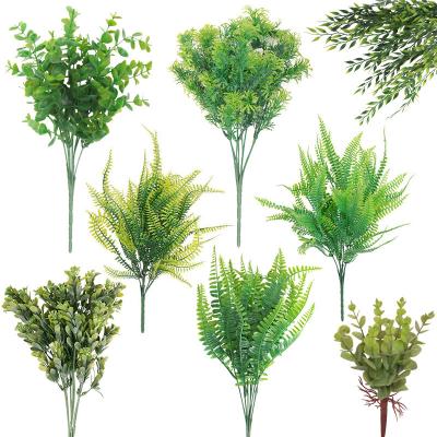 China Beautiful Colorful Artificial Persian Leaves Plant Artificial Shrubs Leaves Faux Greenery Bushes Artificial Flower Home Garden Office Wedding decor for sale