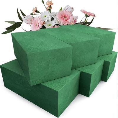 China Garden Accessories wet floral foam bricks oasis Flower Arrangement mud block green preserved fresh foam Flower clay Fixing foam for flowers for sale