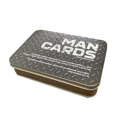 China Whole Body CMYK Paper Full Color Printing Custom Design Tin Box For Playing Cards for sale