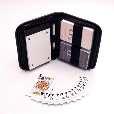 China Handmade Custom Design Packing Box For Multiplayer Playing Cards With PU Leather for sale