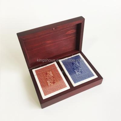 China Custom Card Storage Plastic Holder Wooden Box For Game Cards for sale