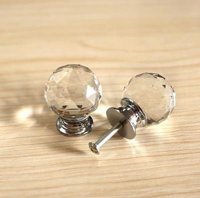 China Cabinet Furniture Drawer Round Handle Crystal Knob for sale