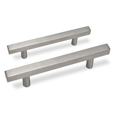 China Material Hollow Hollow Square Stainless Steel Cabinet Drawer Pull Handle for sale